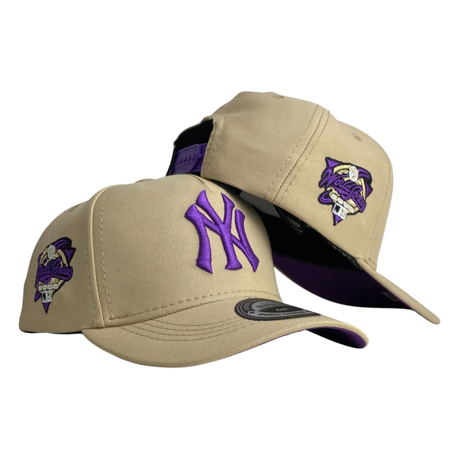 Gorra Full Caps Beige con Bordado en Relieve y Parche Lateral.
