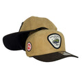 Gorra Toyota Beige en Gamuza con Visera Marrón y Parche Conmemorativo.