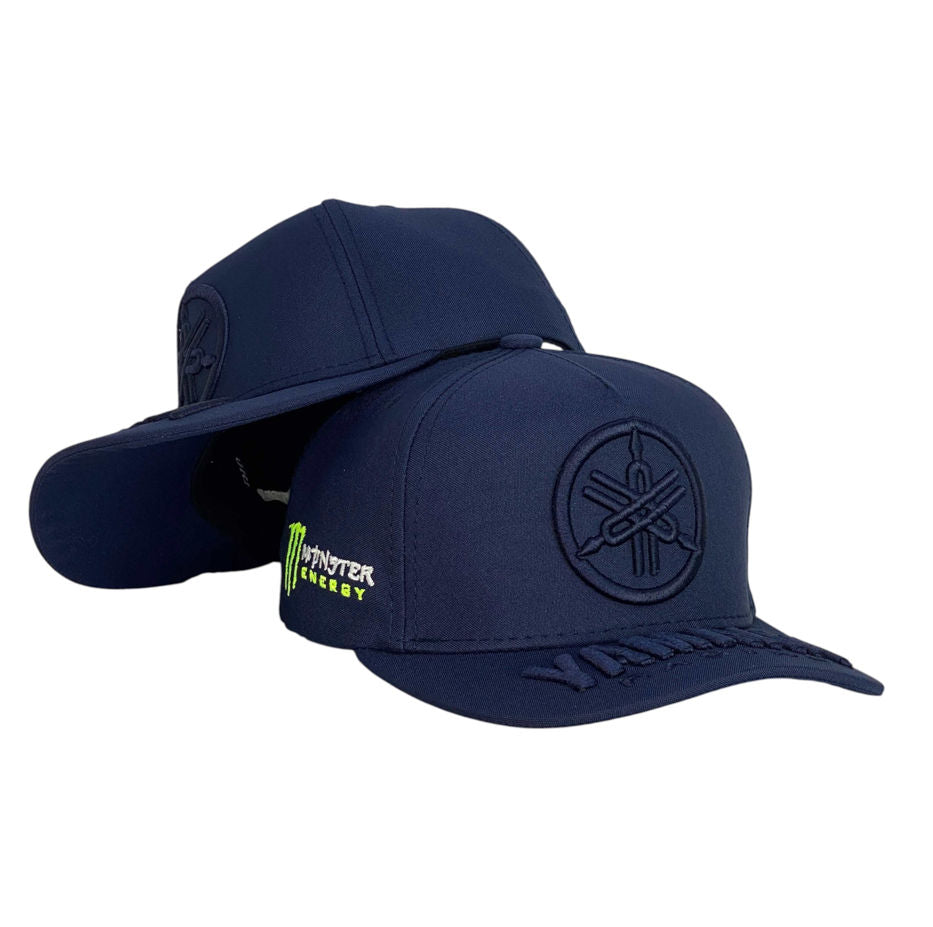 Gorra Motos Azul con Bordado en Relieve y Estampado Lateral.