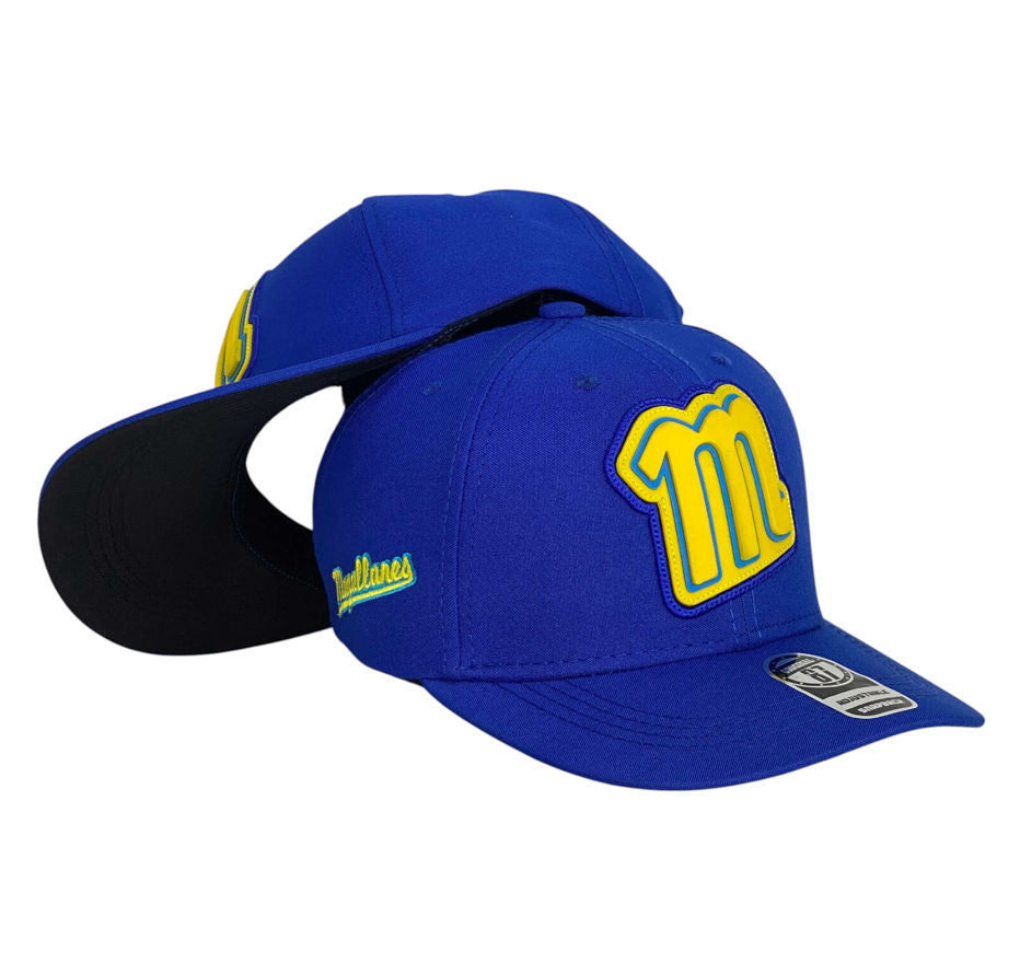 Gorra Venezuela Azul con Bordado en Relieve y Bordado Lateral.