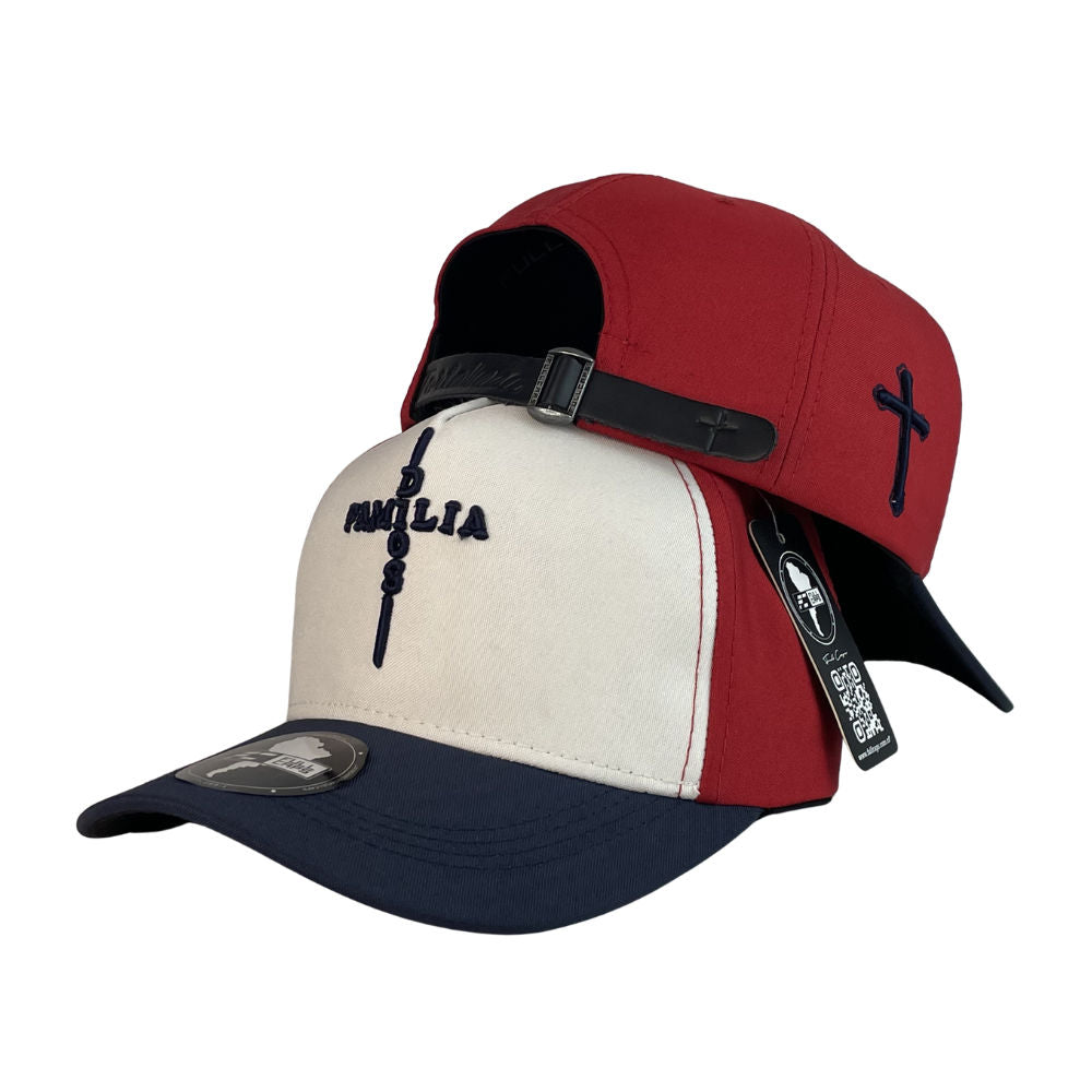 Gorra FE Tricolor con Bordado en Relieve y Cierre de Cuero.