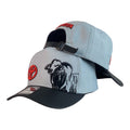 Gorra Toyota Gris con Visera Negra y Bordado de Toro.