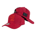 Gorra Yeison Jimenez Roja en Gamuza con Bordado en Relieve y Parche Lateral.
