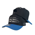 Gorra Alevate Negra con Estampado y Visera Azul.