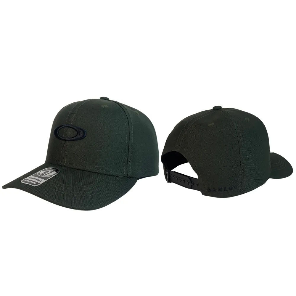 Gorra Oakley Verde con Bordado en Relieve y Cierre Ajustable.
