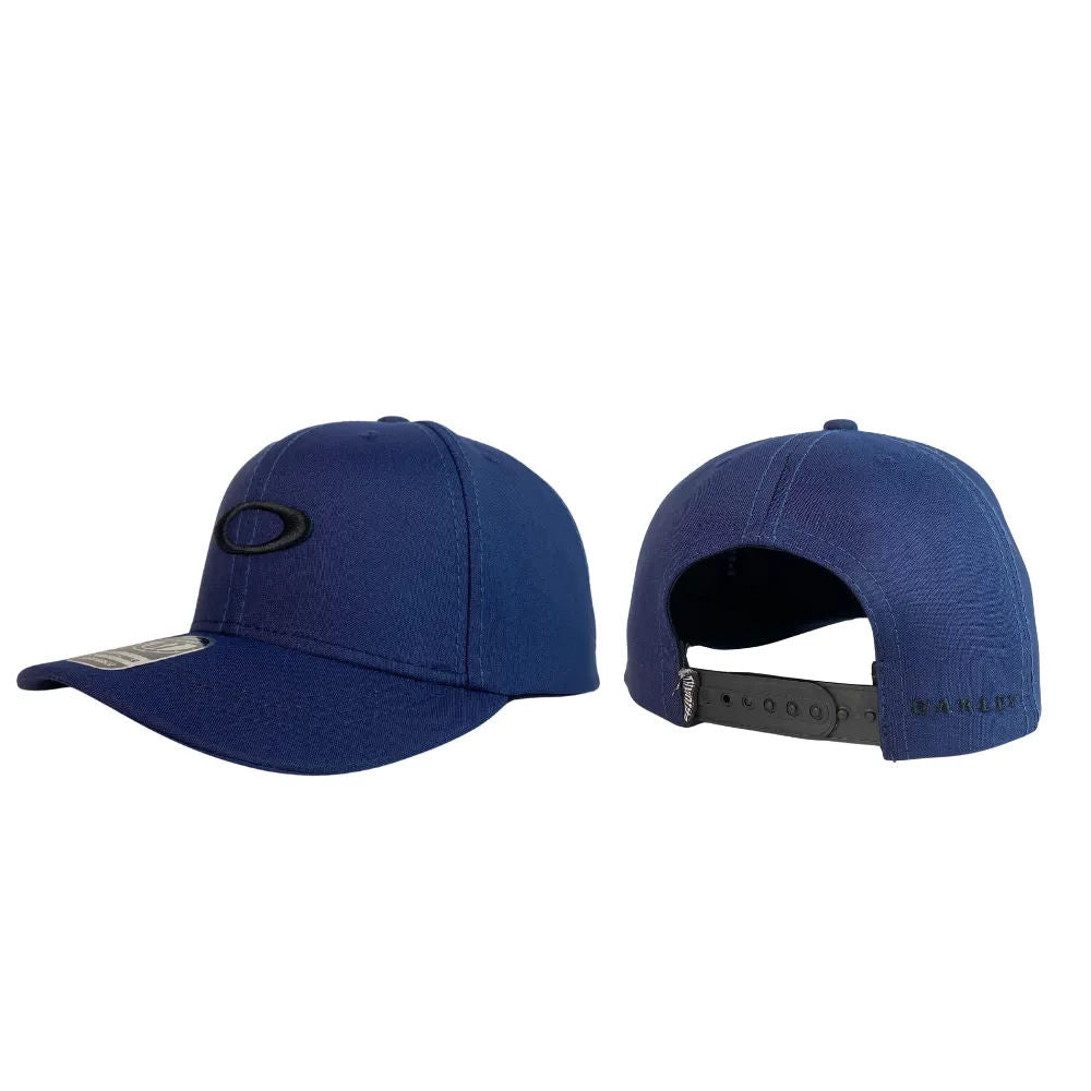 Gorra Oakley Azul con Bordado en Relieve y Cierre Ajustable.