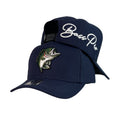 Gorra Bass Pro Shop Azul con Bordado de Pez y Bordado en Relieve.