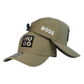 Gorra Hugo Boss Beige con Bordado en Relieve y Parche Frontal.