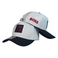 Gorra Hugo Boss Blanca con Visera Negra y Bordado en Relieve.