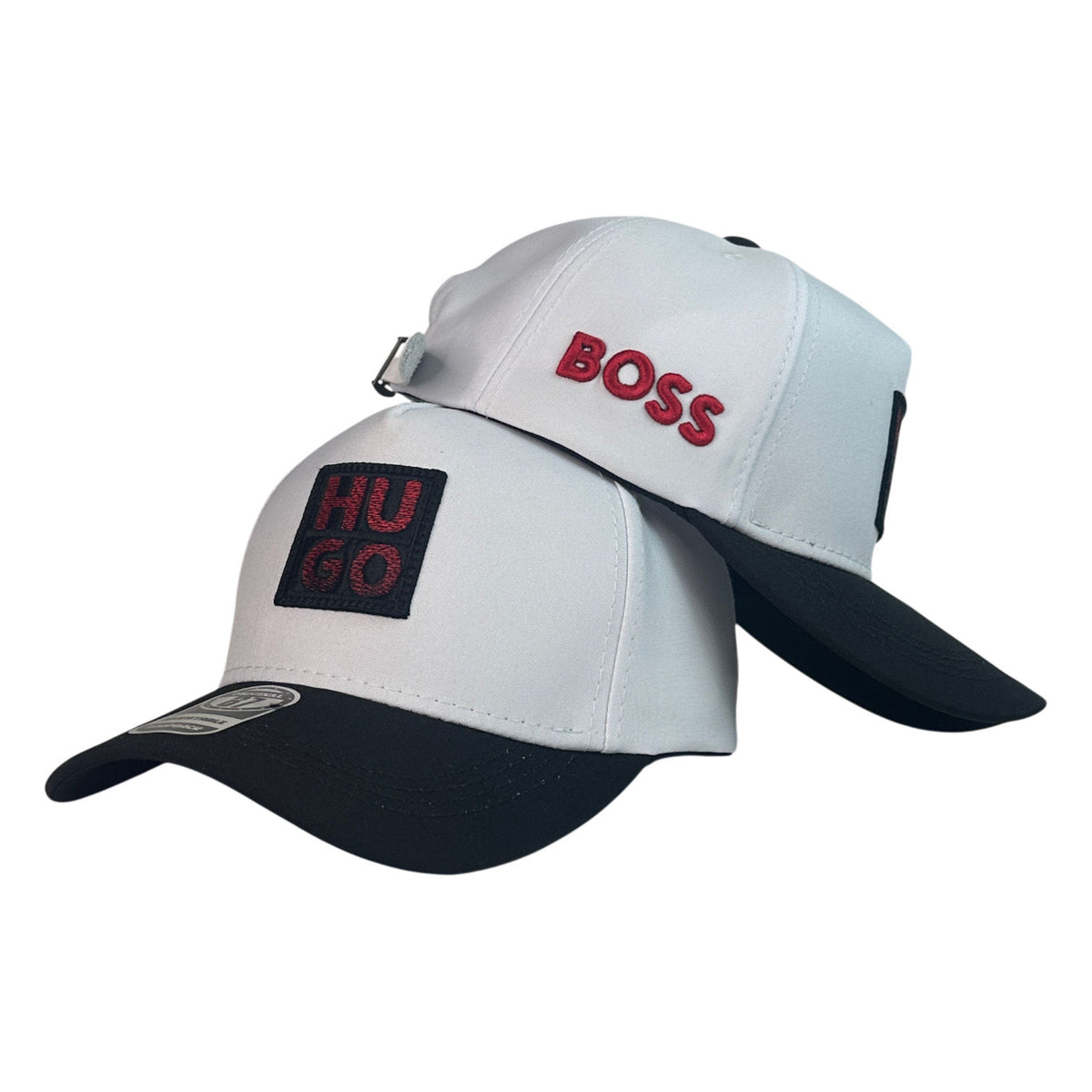 Gorra Hugo Boss Blanca con Visera Negra y Bordado en Relieve.