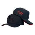 Gorra Full Caps Negra con Bordado de Búho y Bordado en Relieve.