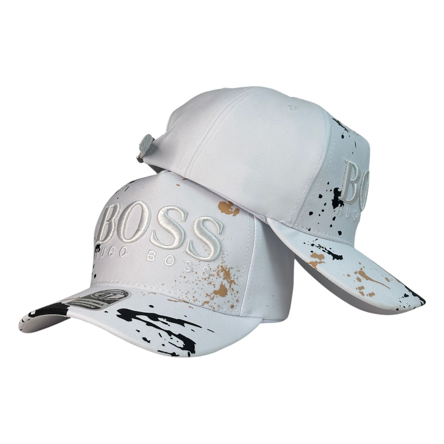 Gorra Hugo Boss Blanca con Bordado en Relieve y Estampado.