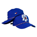 Gorra Tommy Azul con Bordado en Relieve y Paneles Perforados.