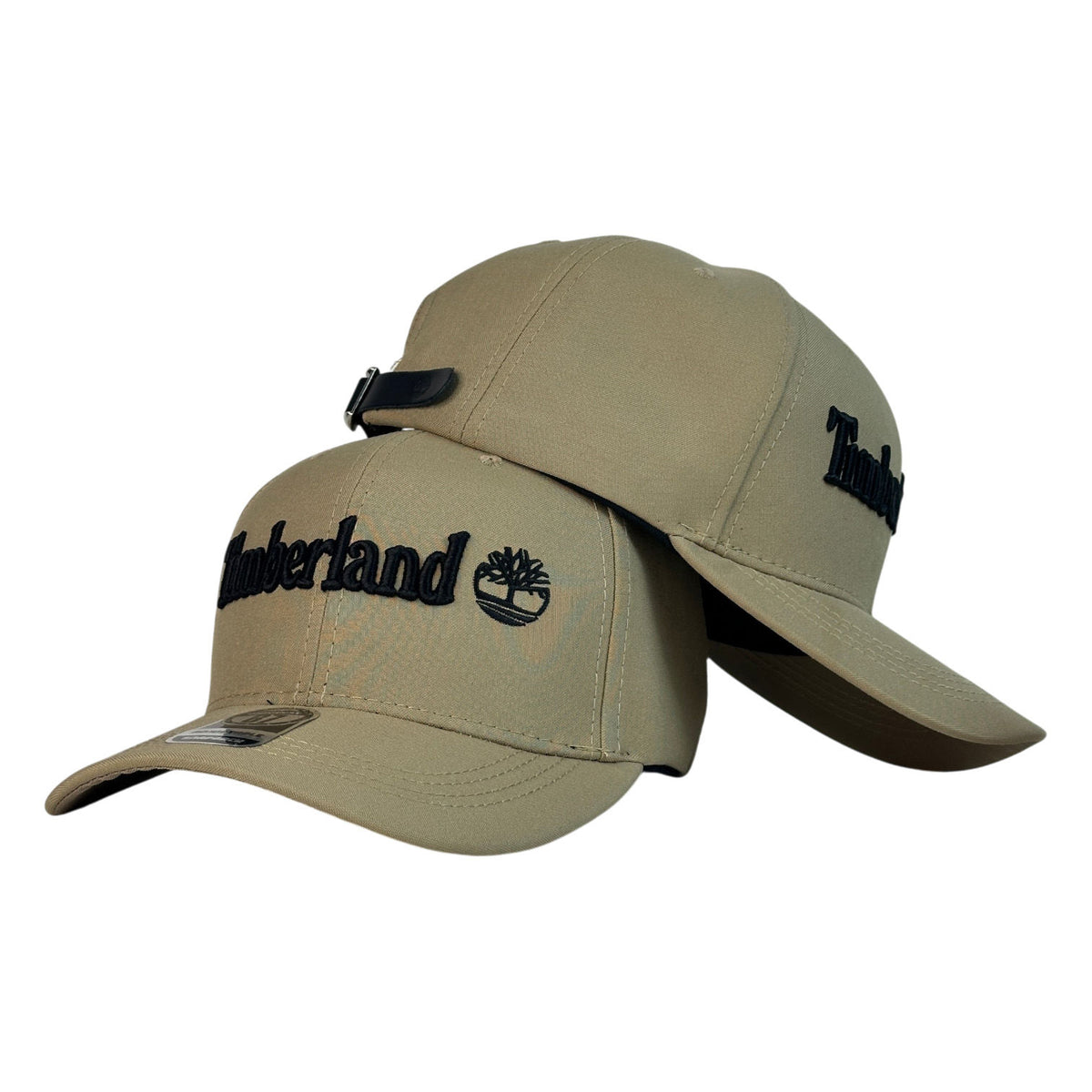 Gorra Timberland Beige con Bordado en Relieve y Cierre de Cuero.
