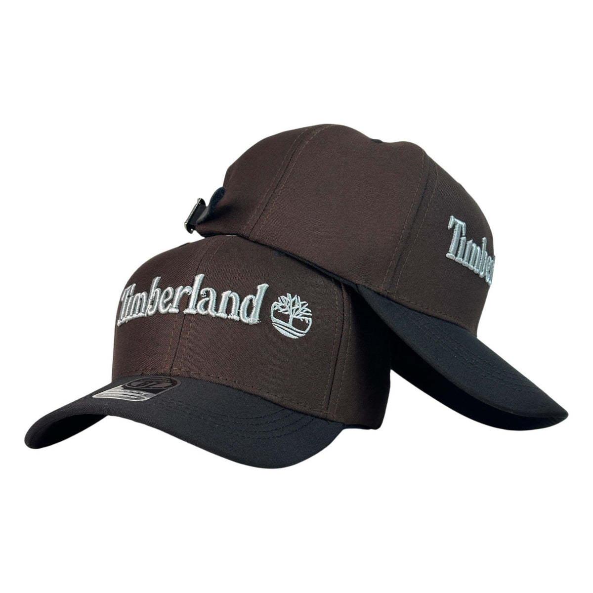 Gorra Timberland Marrón con Visera Negra y Bordado en Relieve.