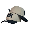 Gorra Caterpillar Beige con Visera Negra y Bordado en Relieve.