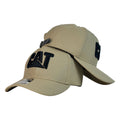 Gorra Caterpillar Beige con Bordado en Relieve y Cierre de Hebilla.