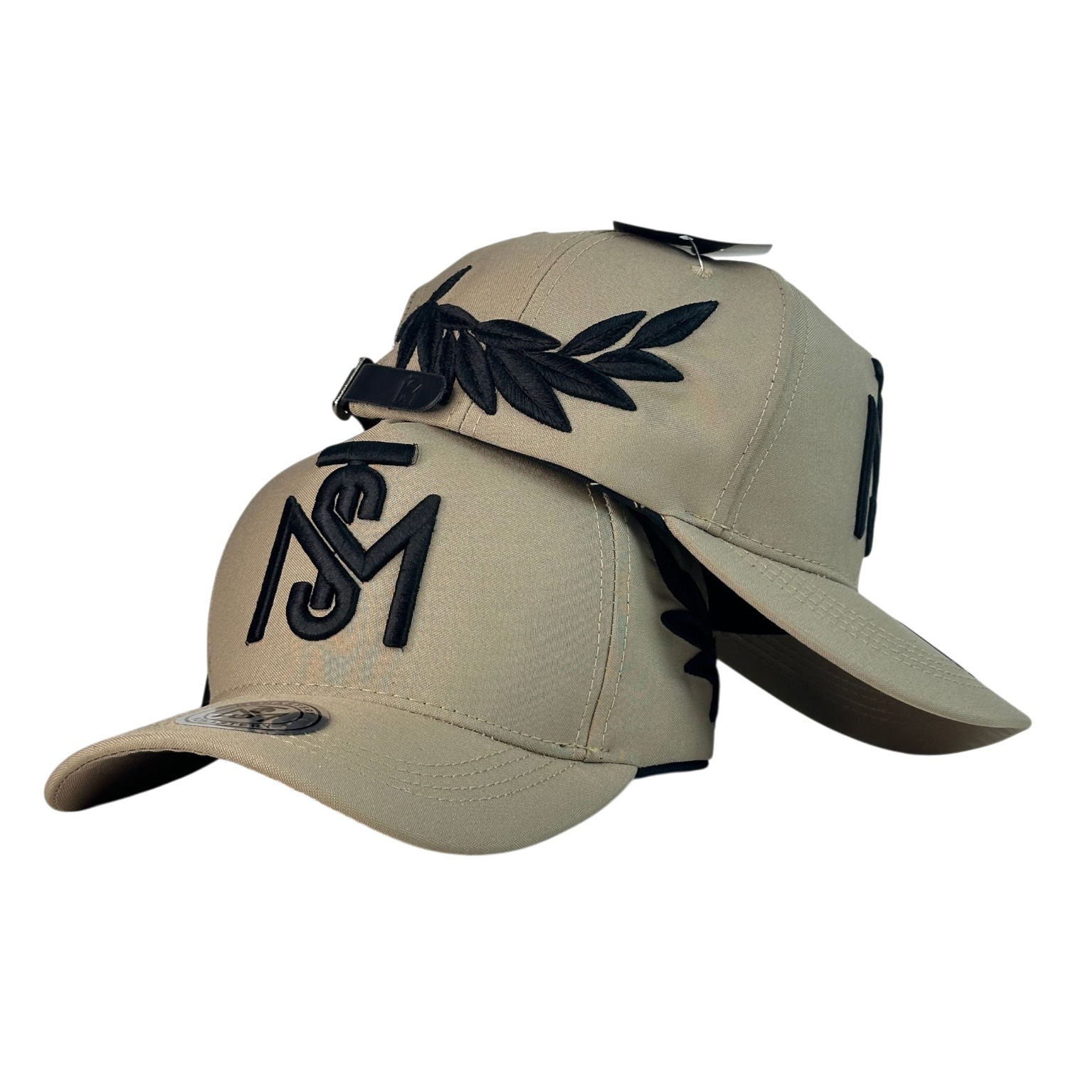 Gorra Monastery Beige con Bordado en Relieve y Bordado de Laurel.