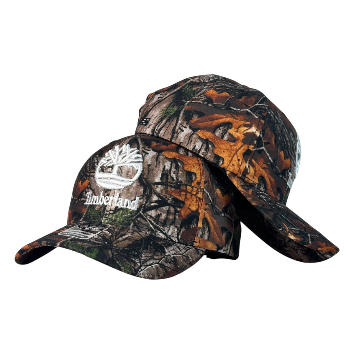 Gorra Timberland Camo con Bordado en Relieve y Estampado de Hojas.