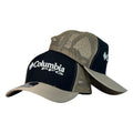 Gorra Columbia Negra con Malla Beige y Bordado en Relieve.