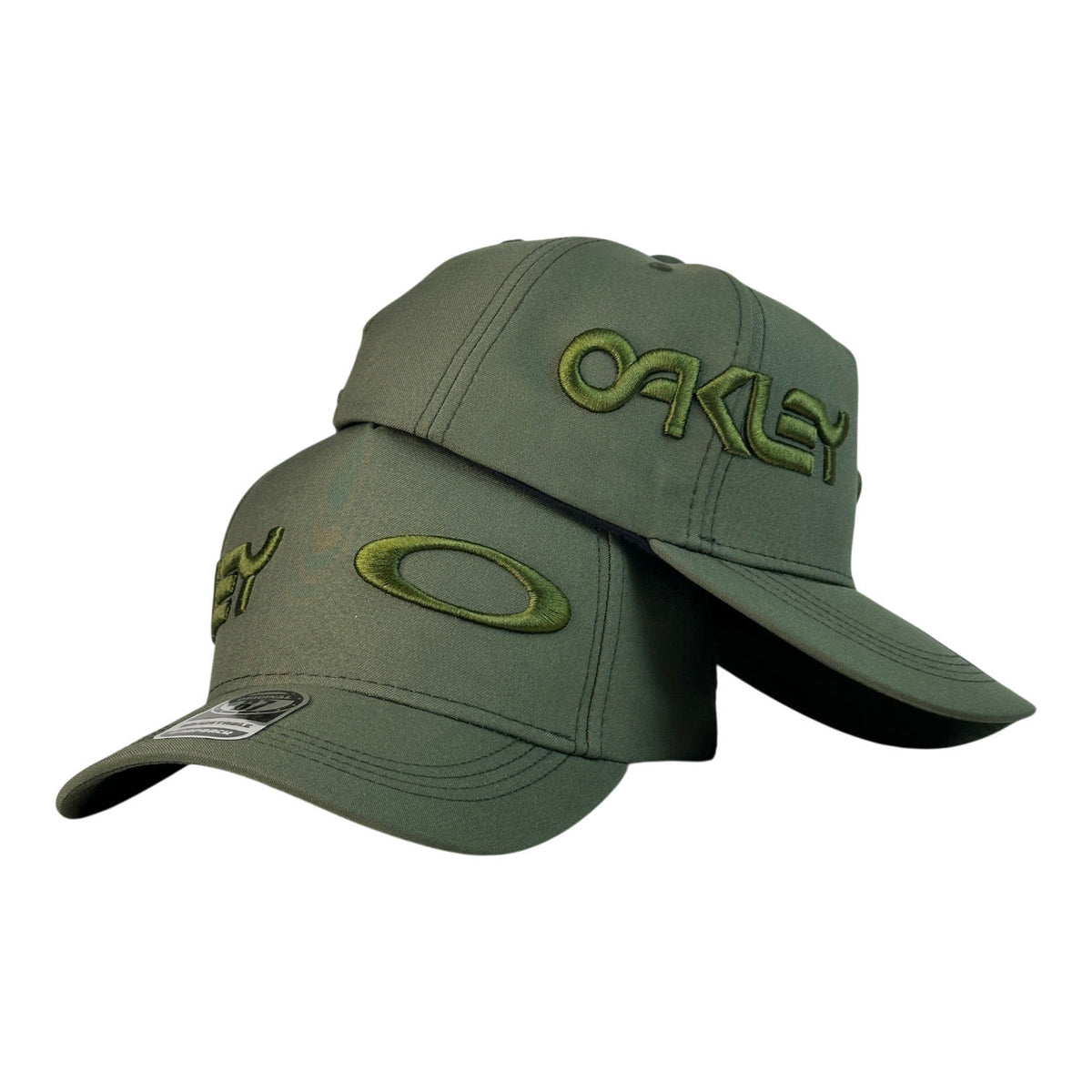 Gorra Oakley Verde con Bordado en Relieve y Bordado de Alta Densidad.