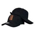 Gorra Full Caps Negra en Gamuza con Parche de Cuero y Bordado 80 Culture.