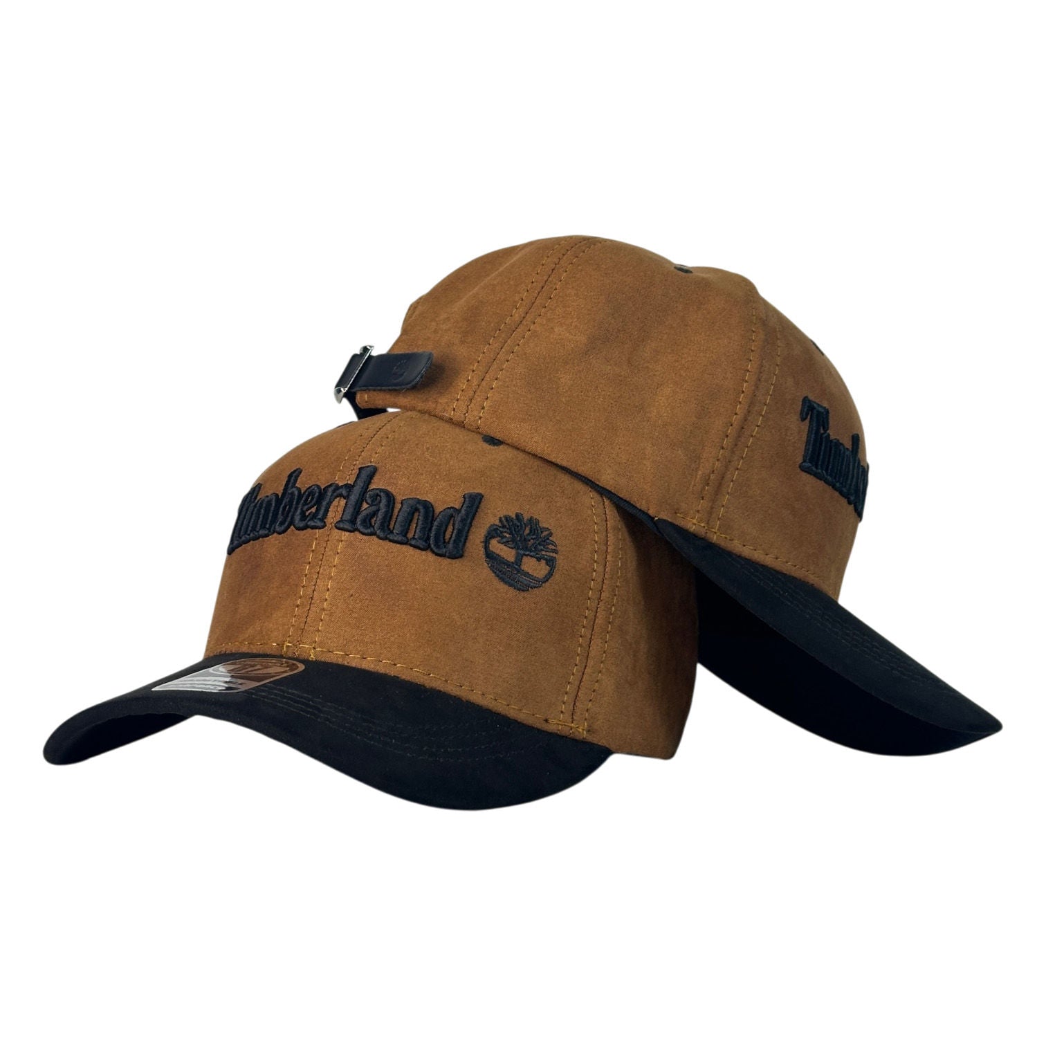 Gorra Timberland Marrón en Gamuza con Visera Negra y Bordado en Relieve.