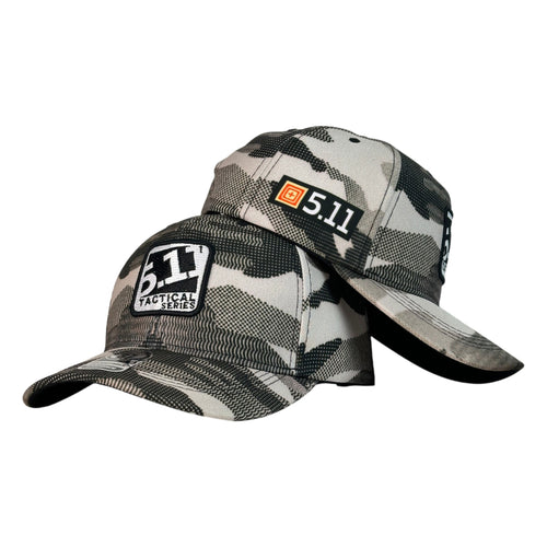 Gorra 5.11 Camo con Parche Frontal y Bordado Lateral.