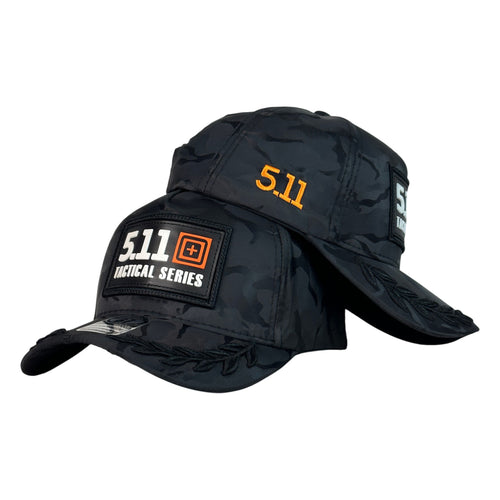 Gorra 5.11 Camo con Parche Táctico y Bordado en Visera.