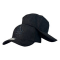 Gorra Equipos Negra en Gamuza con bordado en relieve y visera curva.