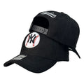 Gorra Equipos Negra en Gamuza con Bordado de Alta Densidad y Parche de Pelota.