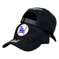 Gorra Equipos Negra en Gamuza con parche de pelota y bordado trasero.