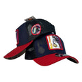 Gorra Marvel Azul Marino con Visera Roja y Parche Frontal de Miles Morales.