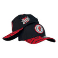 Gorra Marvel Negra con Parche Frontal de Spider-Man y Visera Roja Estampada.