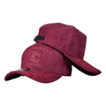 Gorra Full Caps Vinotinto en Gamuza con Relieve Frontal y Bordado en Visera.
