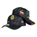 Gorra Venezuela Camo con Malla Negra y Bordado en Relieve.