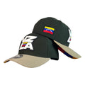 Gorra Venezuela Verde con Visera Beige y Bordado en Relieve.