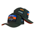 Gorra KTM Verde con Parches de Patrocinadores y Visera Naranja.