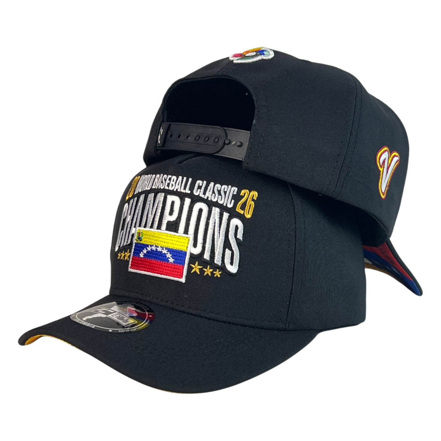Gorra Venezuela Negra con Bordado en Relieve y Cierre Ajustable.