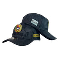 Gorra Venezuela Camo Negra con Escudo Metálico y Bordado en Relieve.
