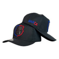Gorra Barcelona Negra con Bordado en Relieve y Bordado Lateral.