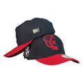 Gorra Monastery Negra con Visera Roja y Bordado en Relieve.