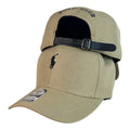 Gorra Polo Beige con Cierre de Cuero y Bordado en Relieve.