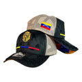 Gorra Venezuela Negra con Malla Beige y Bordado en Relieve.