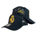 Gorra Real Madrid Negra con Malla Negra y Bordado en Relieve.