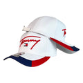 Gorra Tommy Blanca con Bordado en Relieve y Visera Tricolor.