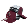 Gorra Alevate Vinotinto con Panel Perforado y Bordado en Relieve.