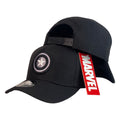 Gorra Marvel Negra con Escudo de Capitán América y Cierre Snapback.