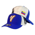 Gorra Venezuela Azul y Blanca con Bordado en Relieve y Parche de Bandera.