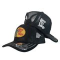 Gorra Bass Pro Shop Negra en Gamuza con Malla Negra y Bordado en Relieve.